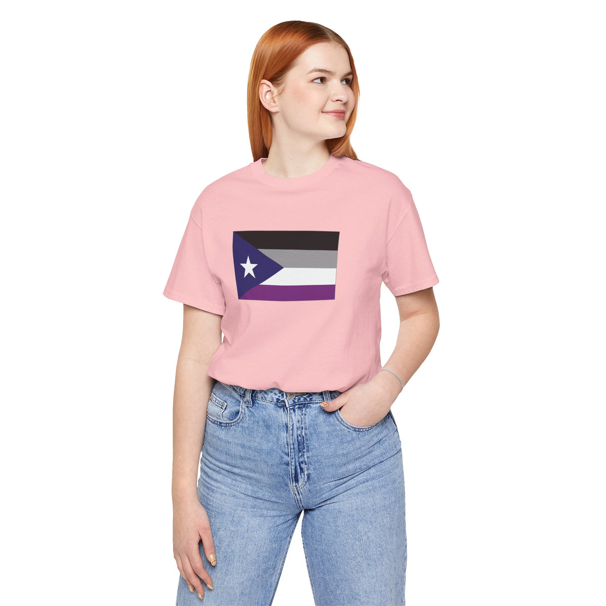 Puerto Rico Asexual Pride Flag T-shirt, Several Color Options