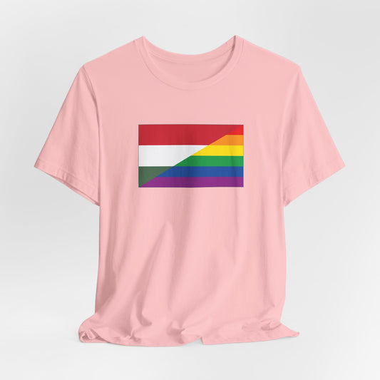 Hungary Rainbow Pride Flag T-shirt, Several Color Options