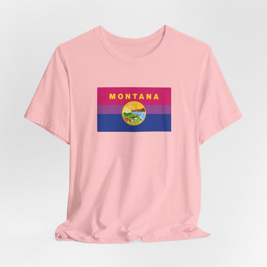 Montana Bisexual Pride Flag T-shirt, Several Color Options