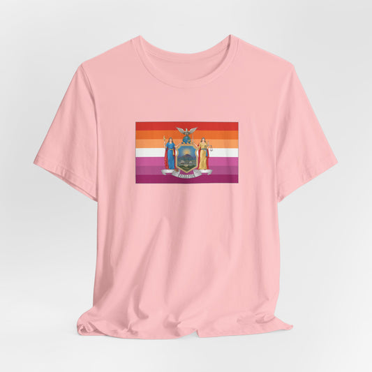 New York Lesbian Pride Flag T-shirt, Several Color Options