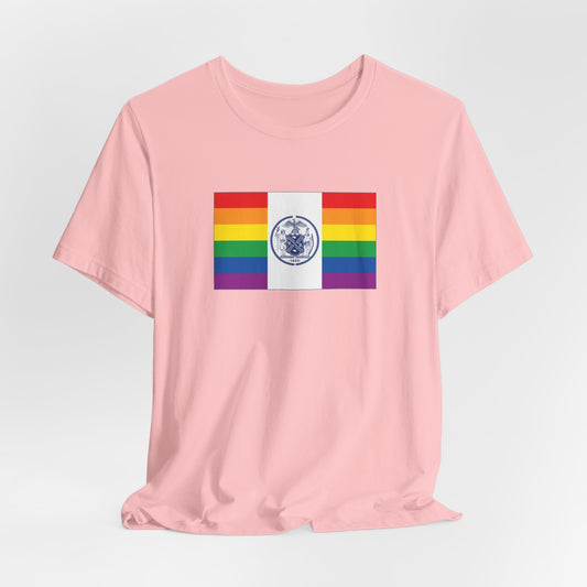 New York City, New York Rainbow Pride Flag T-shirt, Several Color Options