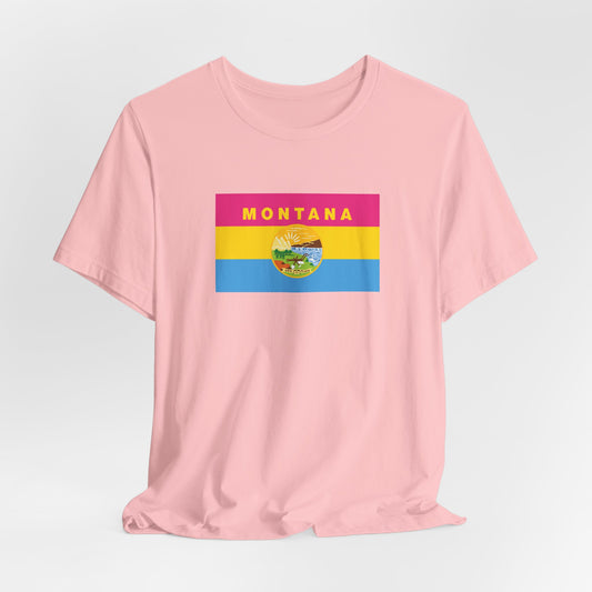 Montana Pansexual Pride Flag T-shirt, Several Color Options