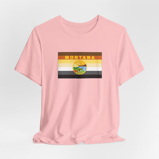 Montana Bear Pride Flag T-shirt, Several Color Options