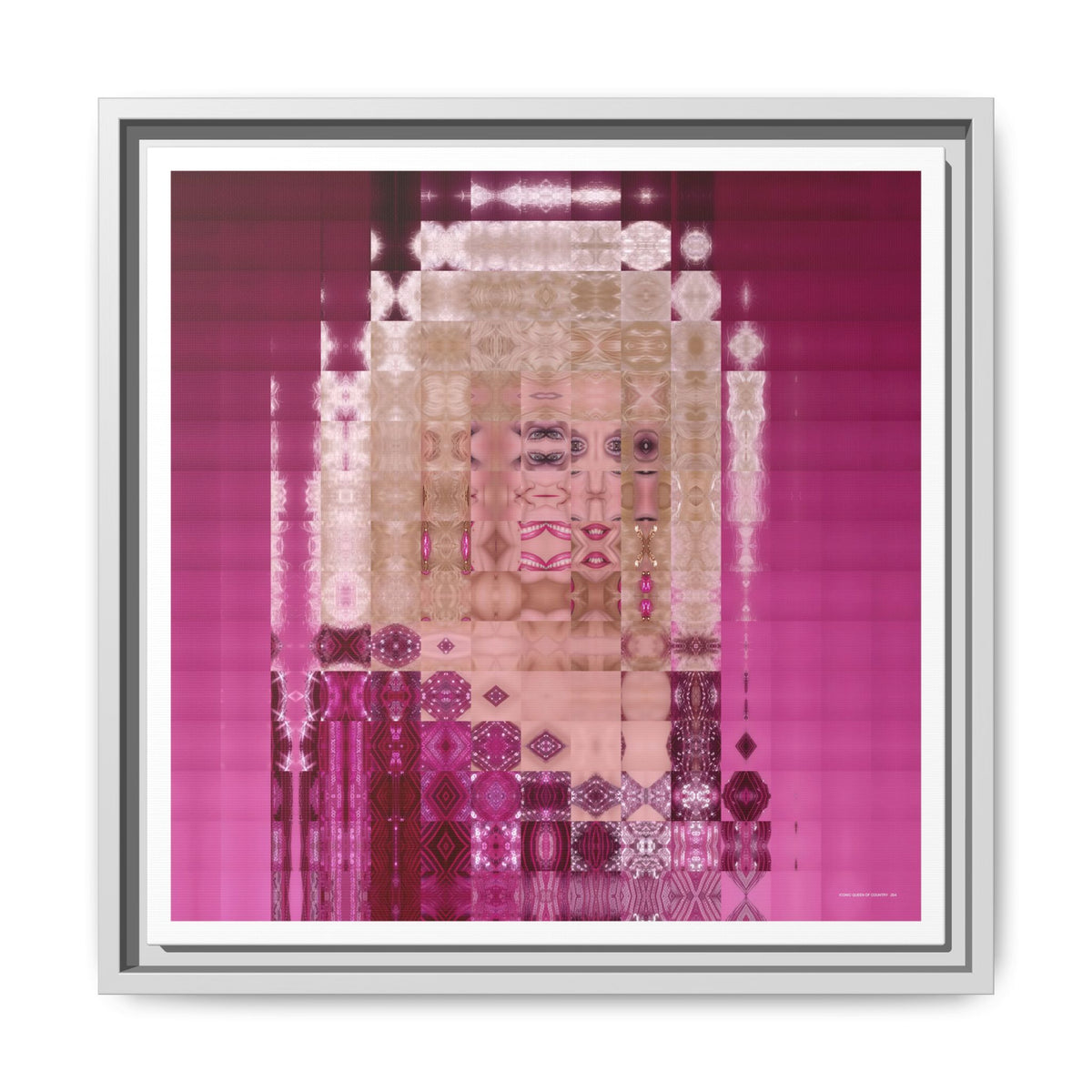 Iconic Queen of Country IV, Dolly Abstract Portrait Collage Art, Matte Canvas, Framed (Multi-color options)