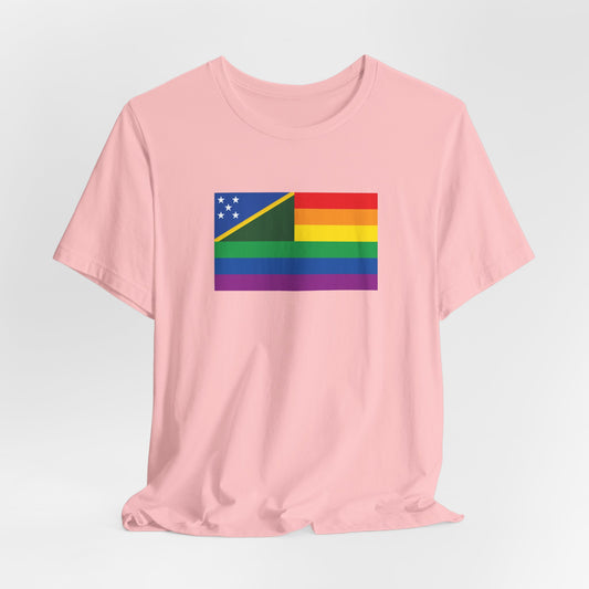 Solomon Islands Rainbow Pride Flag T-shirt, Several Color Options