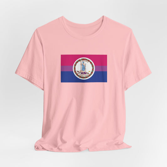 Virginia Bisexual Pride Flag T-shirt, Several Color Options