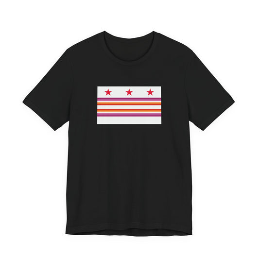 Washington, D.C. Lesbian Pride Flag T-shirt, Several Color Options