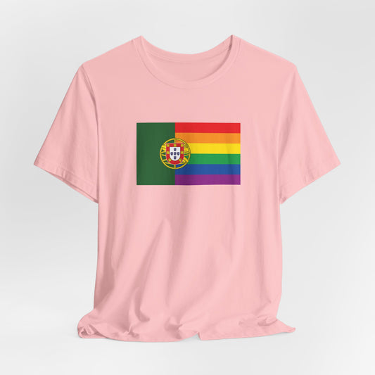 Portugal Rainbow Pride Flag T-shirt, Several Color Options
