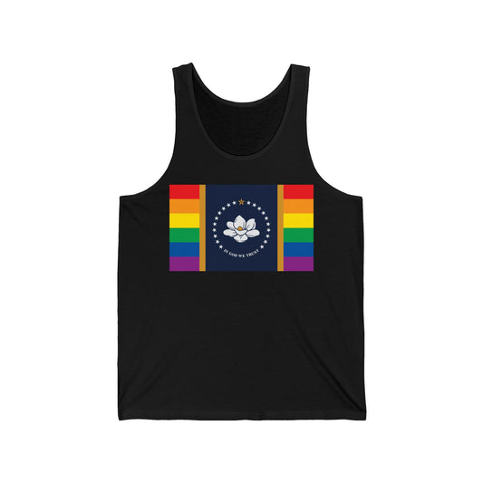 Mississippi Rainbow Pride Flag Jersey Tank