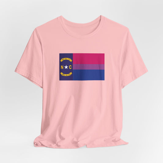 North Carolina Bisexual Pride Flag T-shirt, Several Color Options