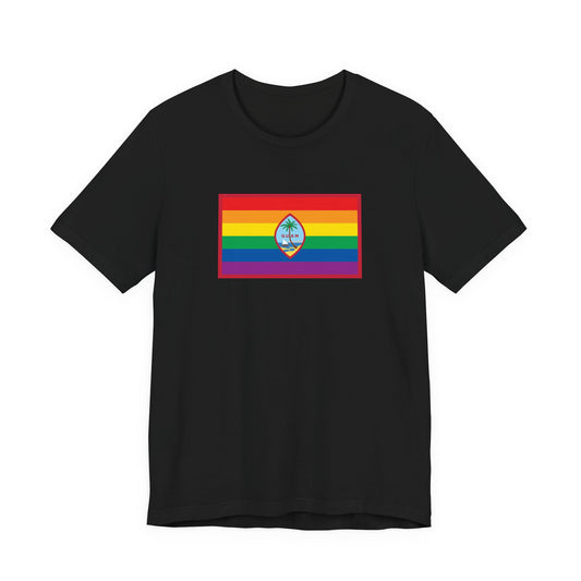 Guam Rainbow Pride Flag T-shirt, Several Color Options