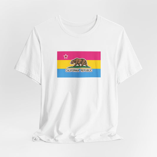 California Pansexual Pride Flag T-shirt, Several Color Options