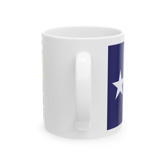 Texas Rainbow Pride Flag "UNITED" Ceramic Mug