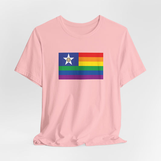Houston, Texas Rainbow Pride Flag T-shirt, Several Color Options