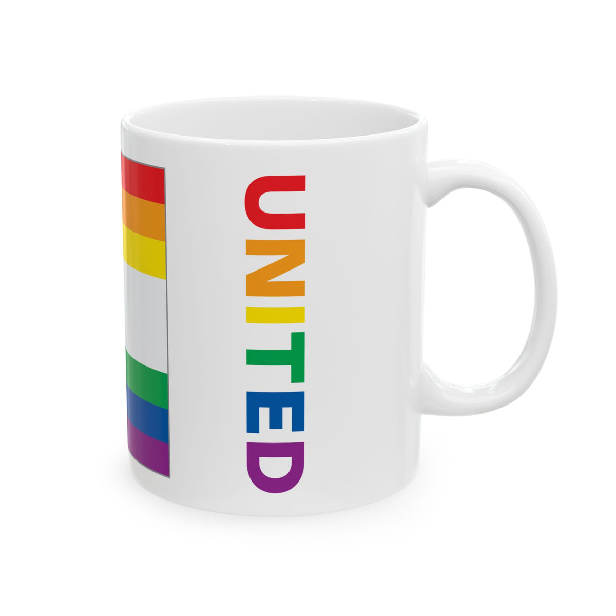 Colorado Rainbow Pride Flag "UNITED" Ceramic Mug