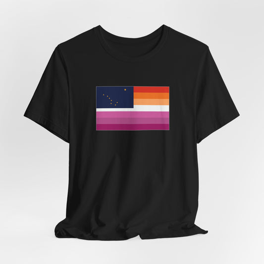 Alaska Lesbian Pride Flag T-shirt, Several Color Options
