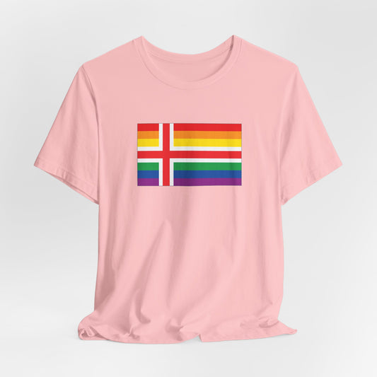 Iceland Rainbow Pride Flag T-shirt, Several Color Options