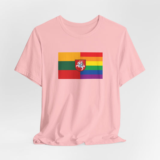 Lithuania Rainbow Pride Flag T-shirt, Several Color Options