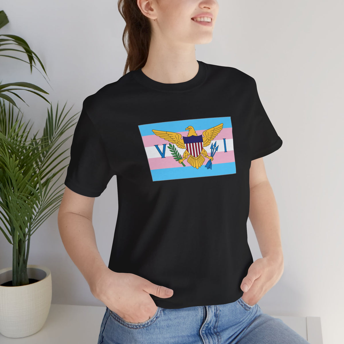 U.S. Virgin Islands Transgender Pride Flag T-shirt, Several Color Options