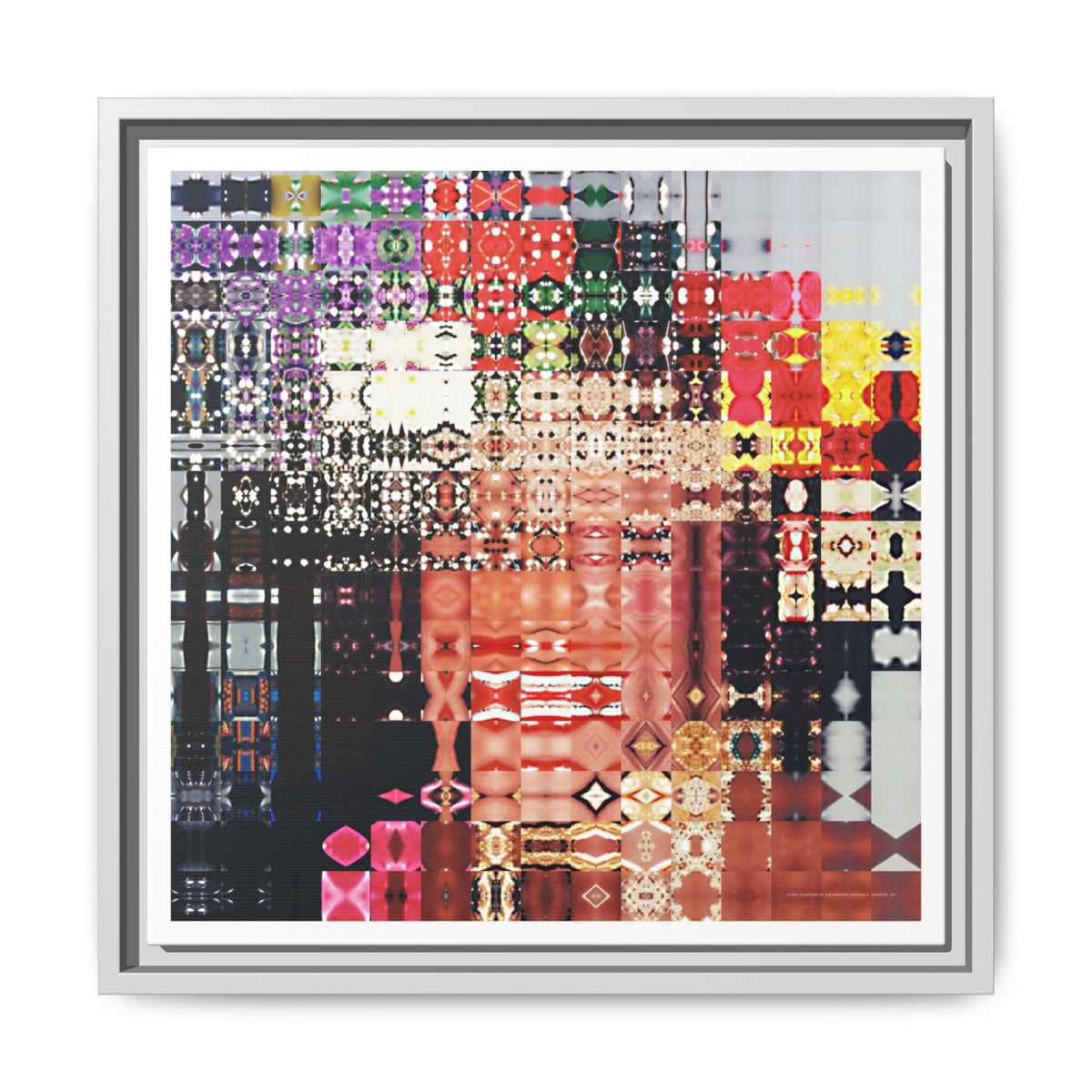Iconic Guardian of the Margins, Marsha P. Johnson Abstract Portrait Collage Art, Matte Canvas, Framed (Multi-color options)
