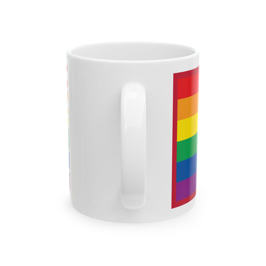 Guam Rainbow Pride Flag "UNITED" Ceramic Mug
