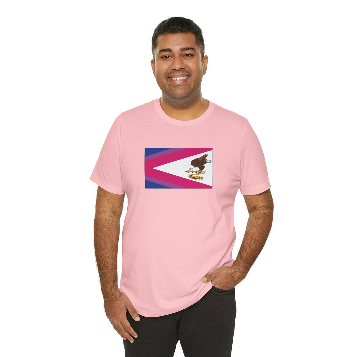 American Samoa Bisexual Pride Flag T-shirt, Several Color Options