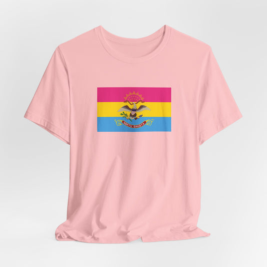 North Dakota Pansexual Pride Flag T-shirt, Several Color Options