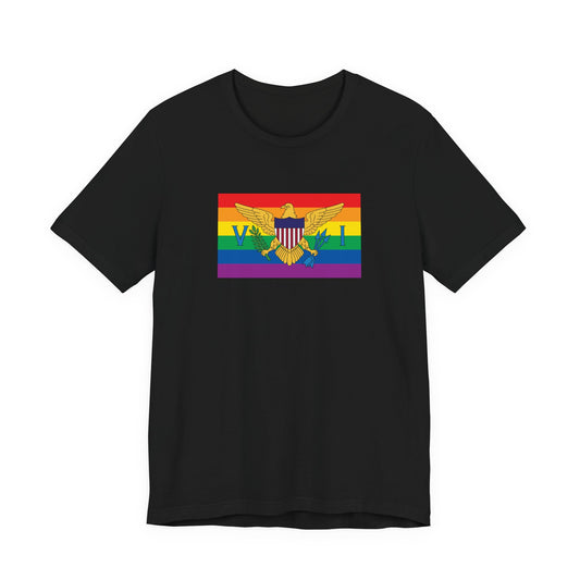 U.S. Virgin Islands Rainbow Pride Flag T-shirt, Several Color Options