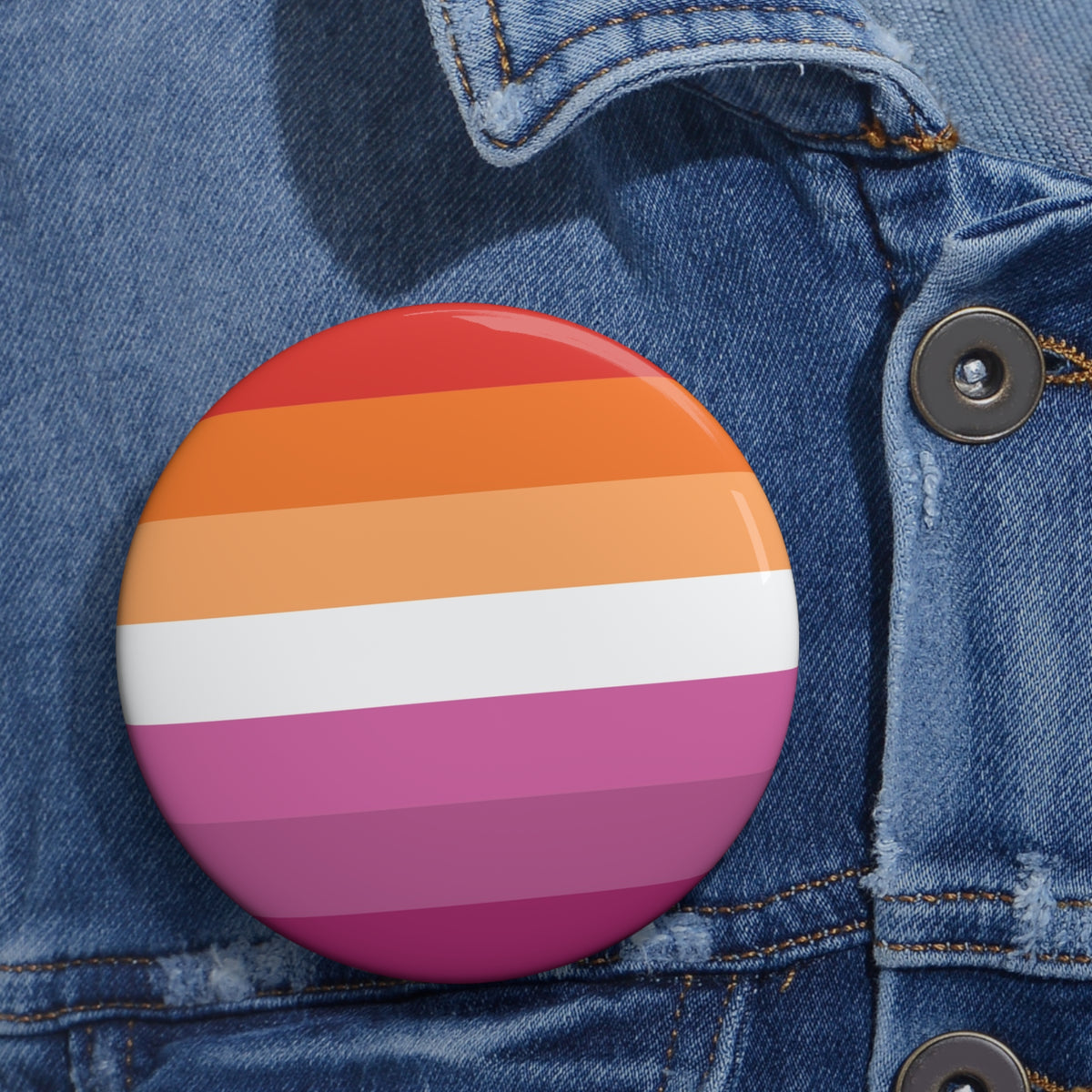 Lesbian Pride Flag Pin Button