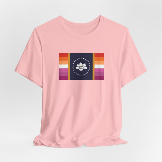 Mississippi Lesbian Pride Flag T-shirt, Several Color Options