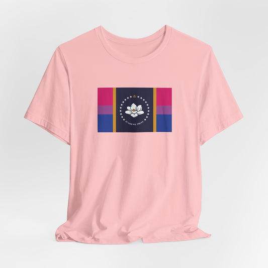 Mississippi Bisexual Pride Flag T-shirt, Several Color Options