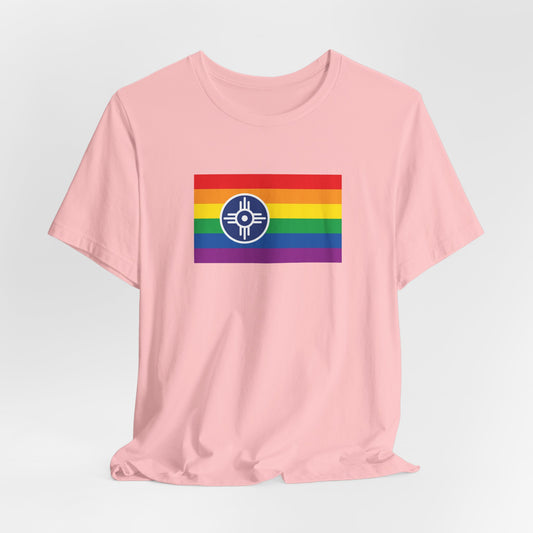 Wichita, Kansas Rainbow Pride Flag T-shirt, Several Color Options