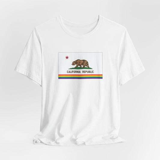 California Rainbow Pride Flag T-shirt, Several Color Options