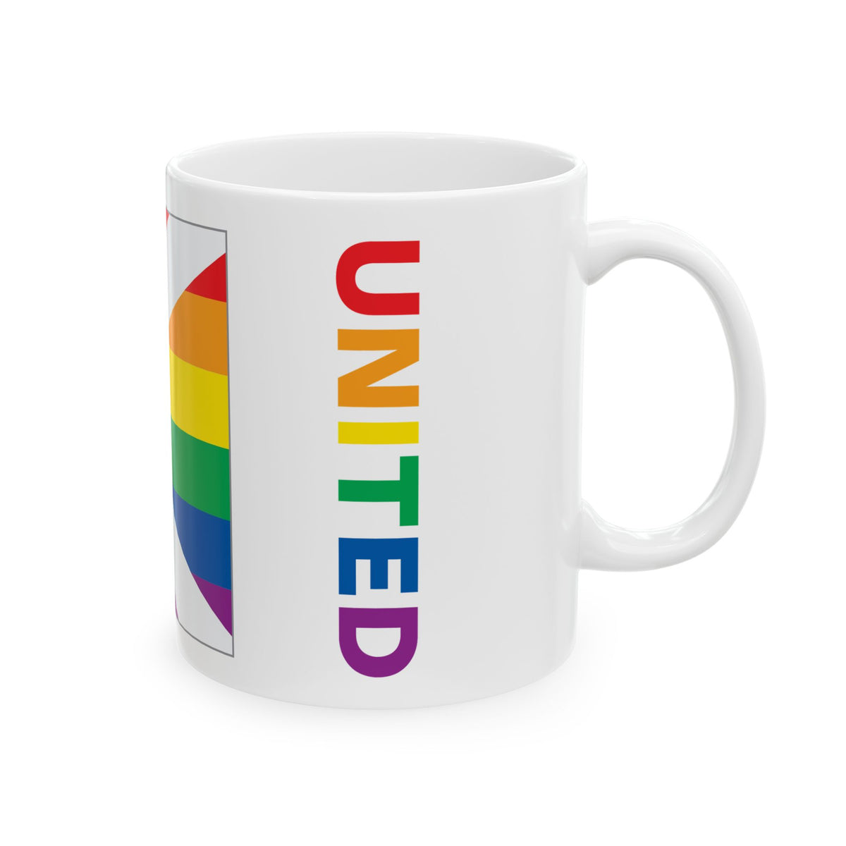 Alabama Rainbow Pride Flag "UNITED" Ceramic Mug