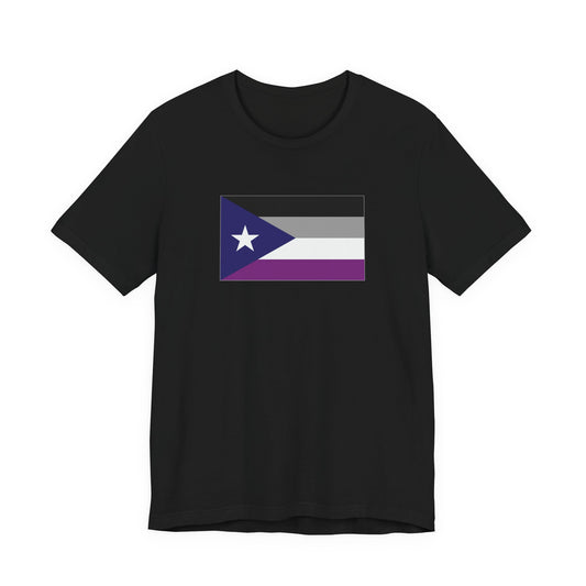 Puerto Rico Asexual Pride Flag T-shirt, Several Color Options