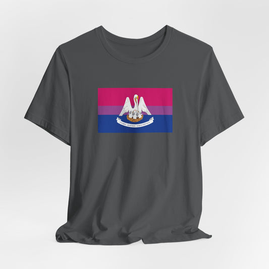 Louisiana Bisexual Pride Flag T-shirt, Several Color Options