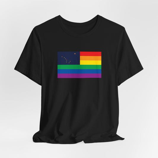Alaska Rainbow Pride Flag T-shirt, Several Color Options