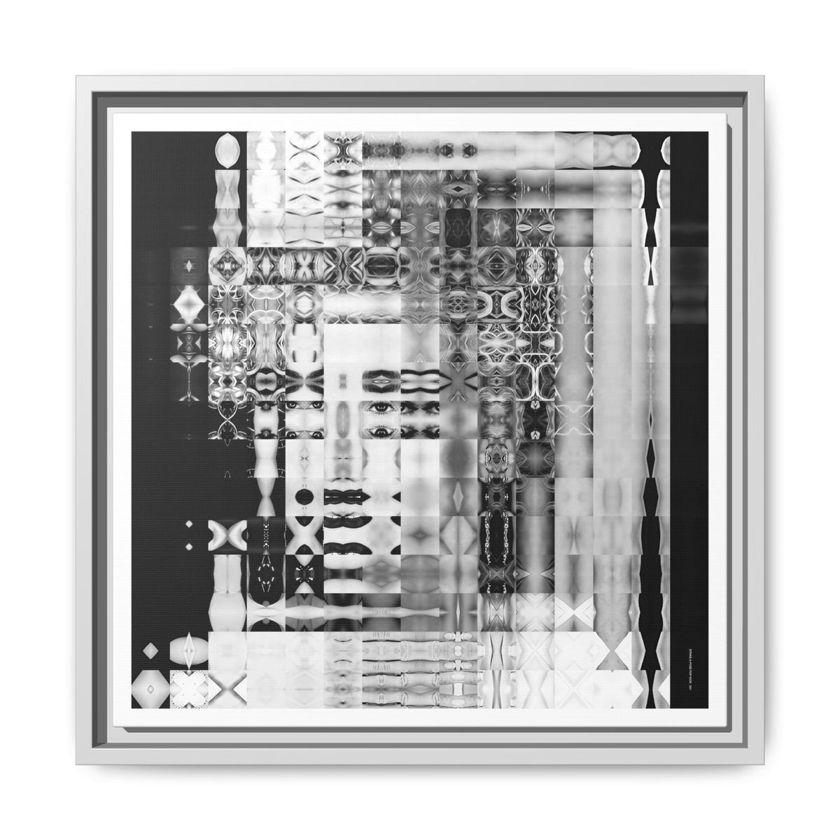Strike-a-Pose Pop Icon Abstract Portrait Collage Art, Matte Canvas, Framed (Multi-color options)