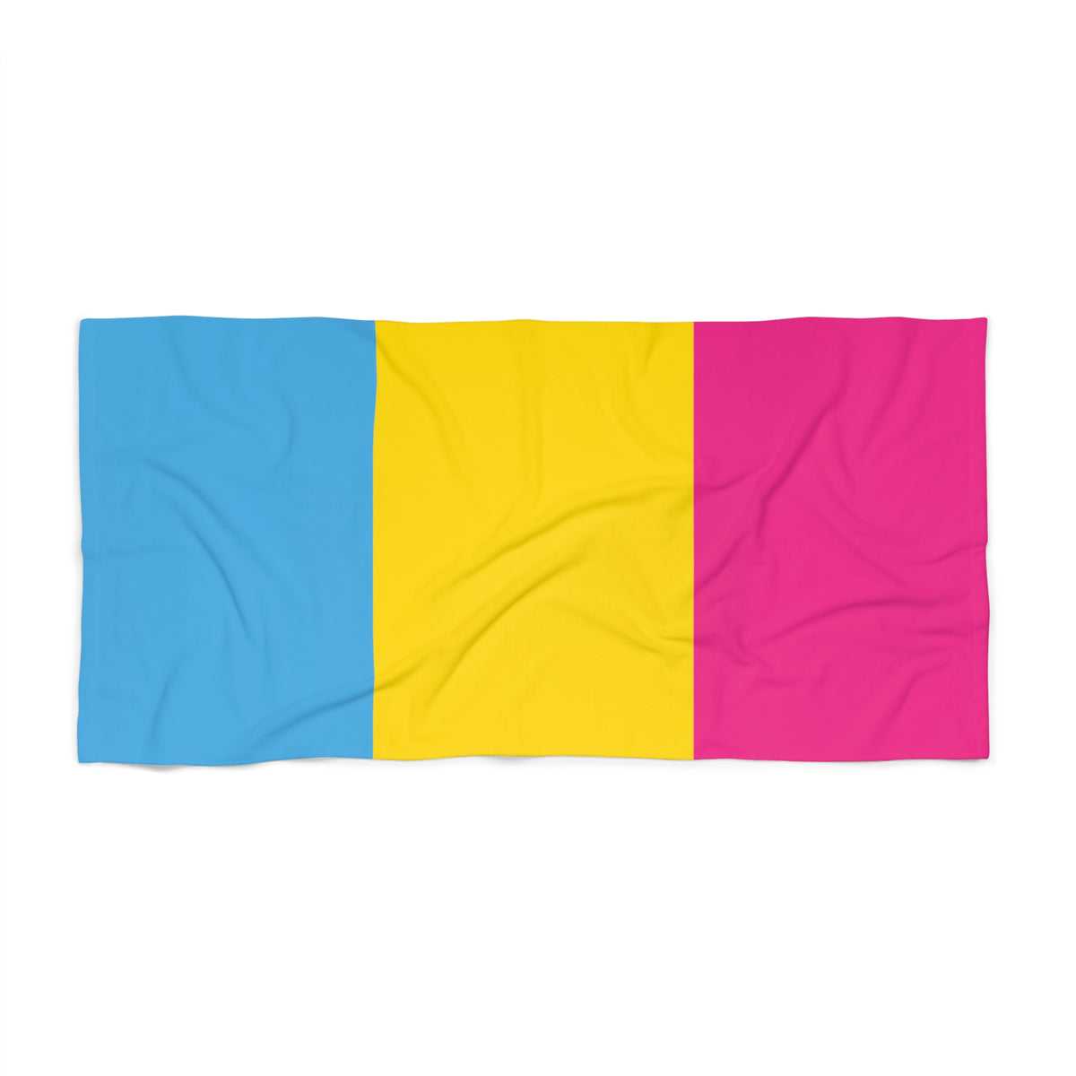Pansexual Pride Flag Beach Towel - vertical stripe deco