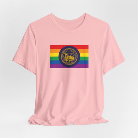 Providence, Rhode Island Rainbow Pride Flag T-shirt, Several Color Options