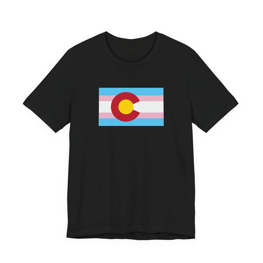 Colorado Transgender Pride Flag T-shirt, Several Color Options