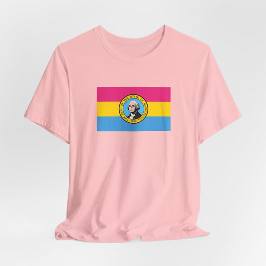 Washington Pansexual Pride Flag T-shirt, Several Color Options