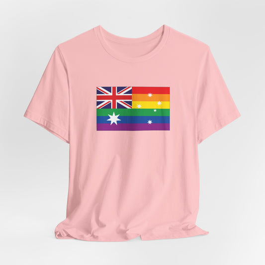 Australia Rainbow Pride Flag T-shirt, Several Color Options