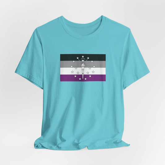 Indiana Asexual Pride Flag T-shirt, Several Color Options