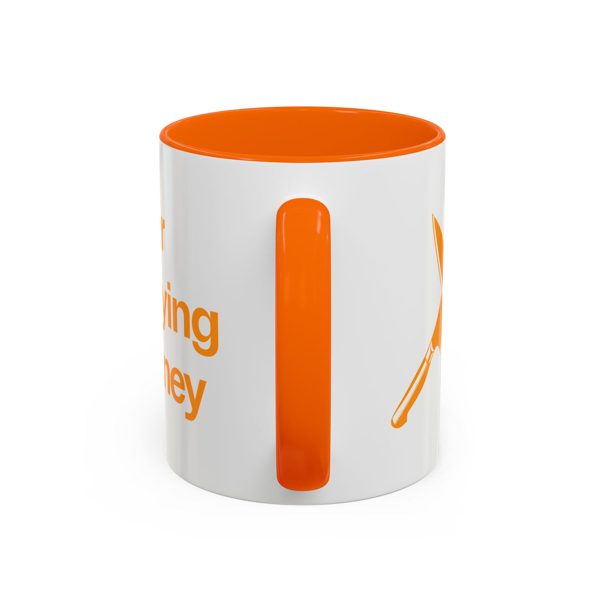 I will never stop worrying about Britney, White with Orange Accent Coffee Mug (11oz)