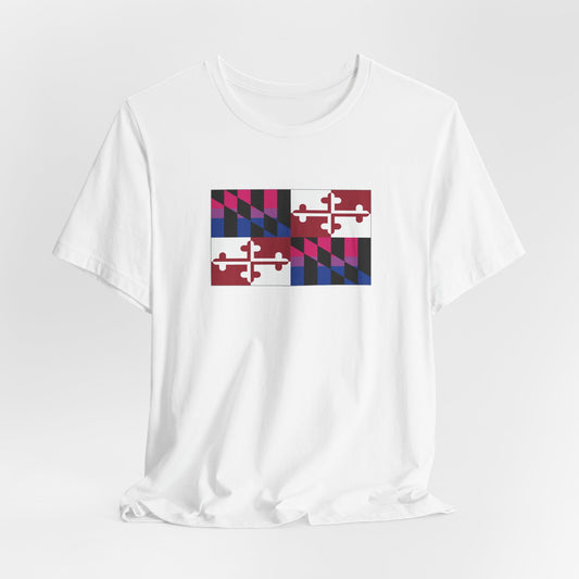 Maryland Bisexual Pride Flag T-shirt, Several Color Options
