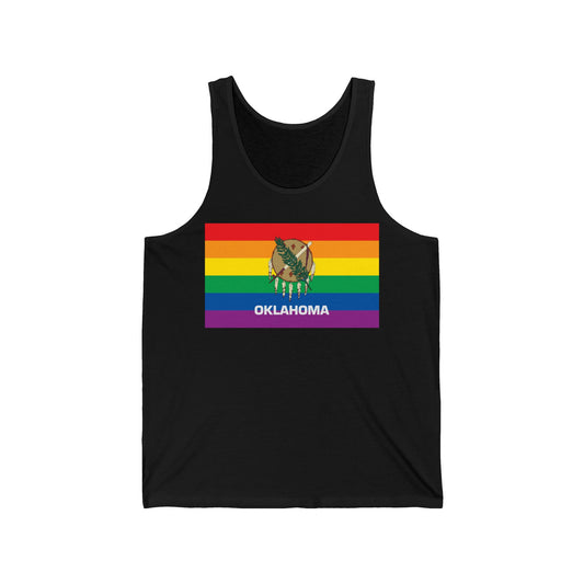 Oklahoma Rainbow Pride Flag Jersey Tank