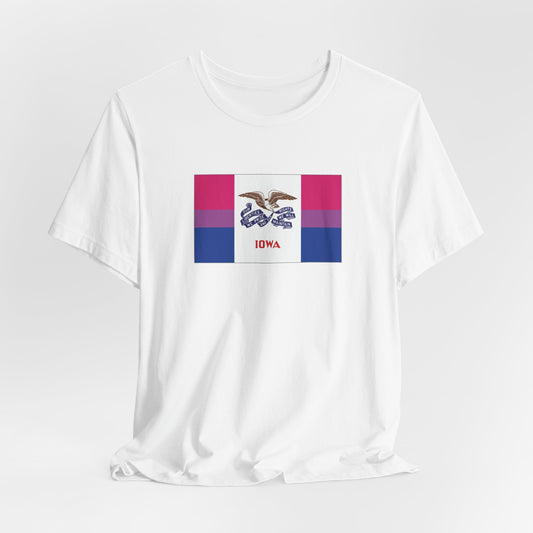 Iowa Bisexual Pride Flag T-shirt, Several Color Options