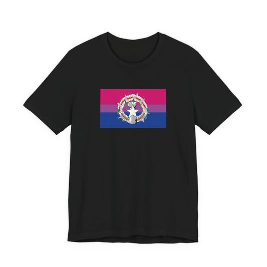 Northern Mariana Islands Bisexual Pride Flag T-shirt, Several Color Options