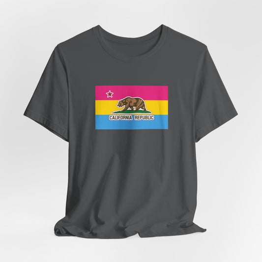 California Pansexual Pride Flag T-shirt, Several Color Options